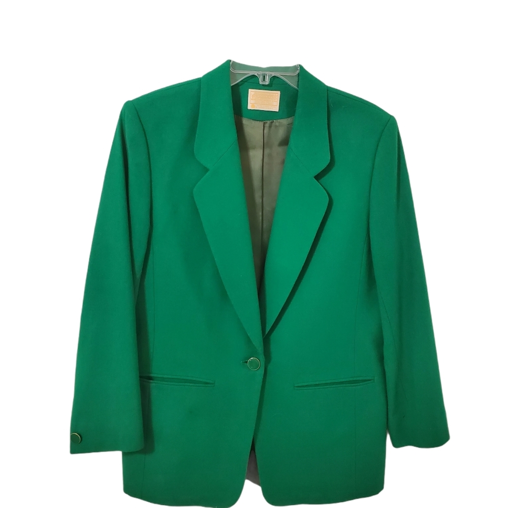 Vintage Pendleton Wool Blazer - Emerald Green